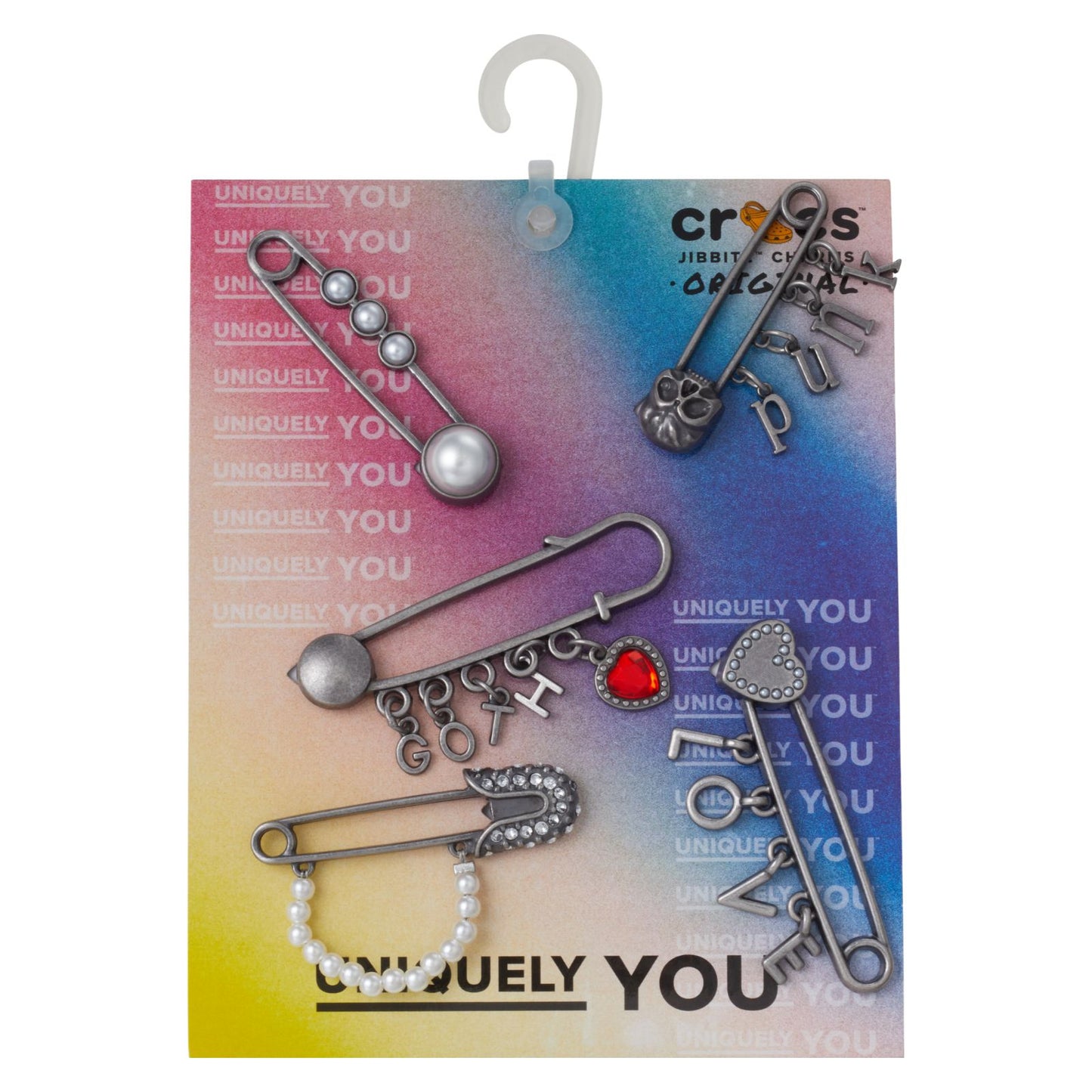 Jibbitz Love Punk Goth Pin 5 Pack