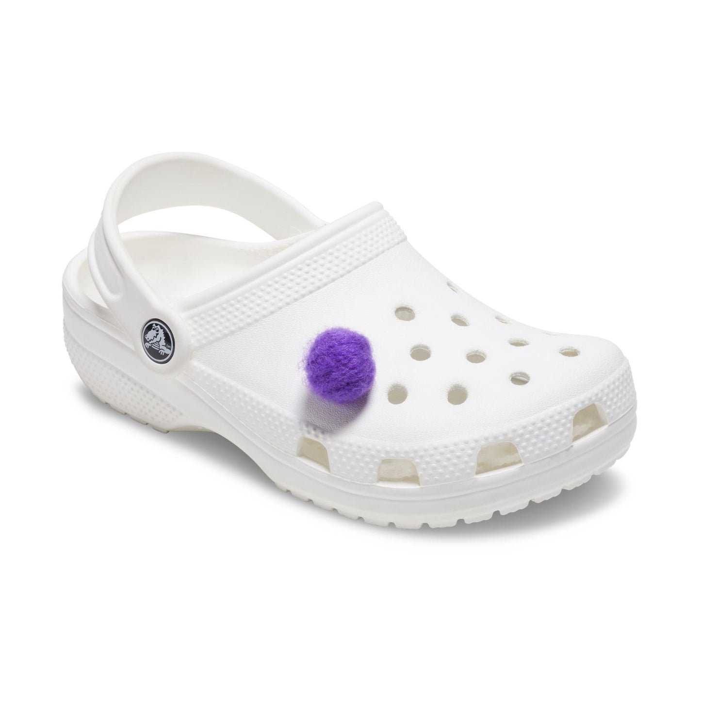 Purple Faux Mohair Puff Unisex Multi Jibbitz