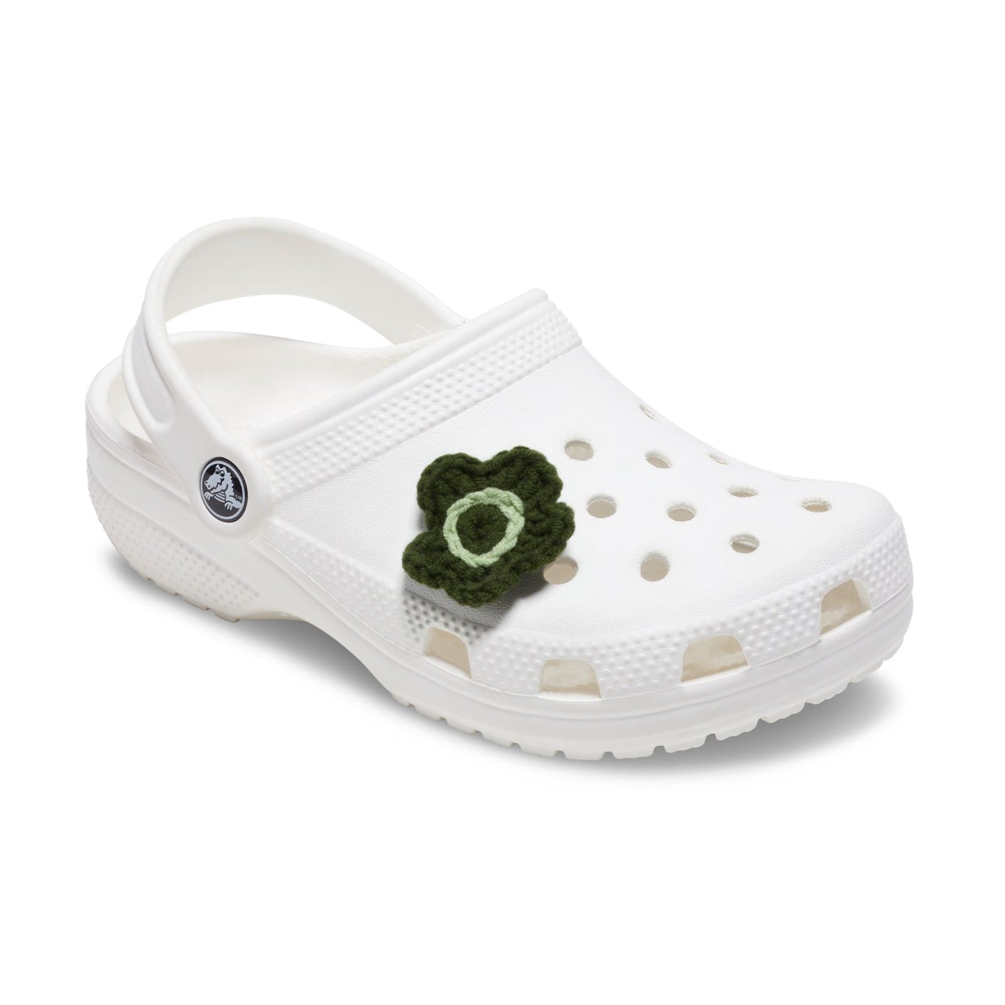 Green Crochet Flower Unisex Multi Jibbitz