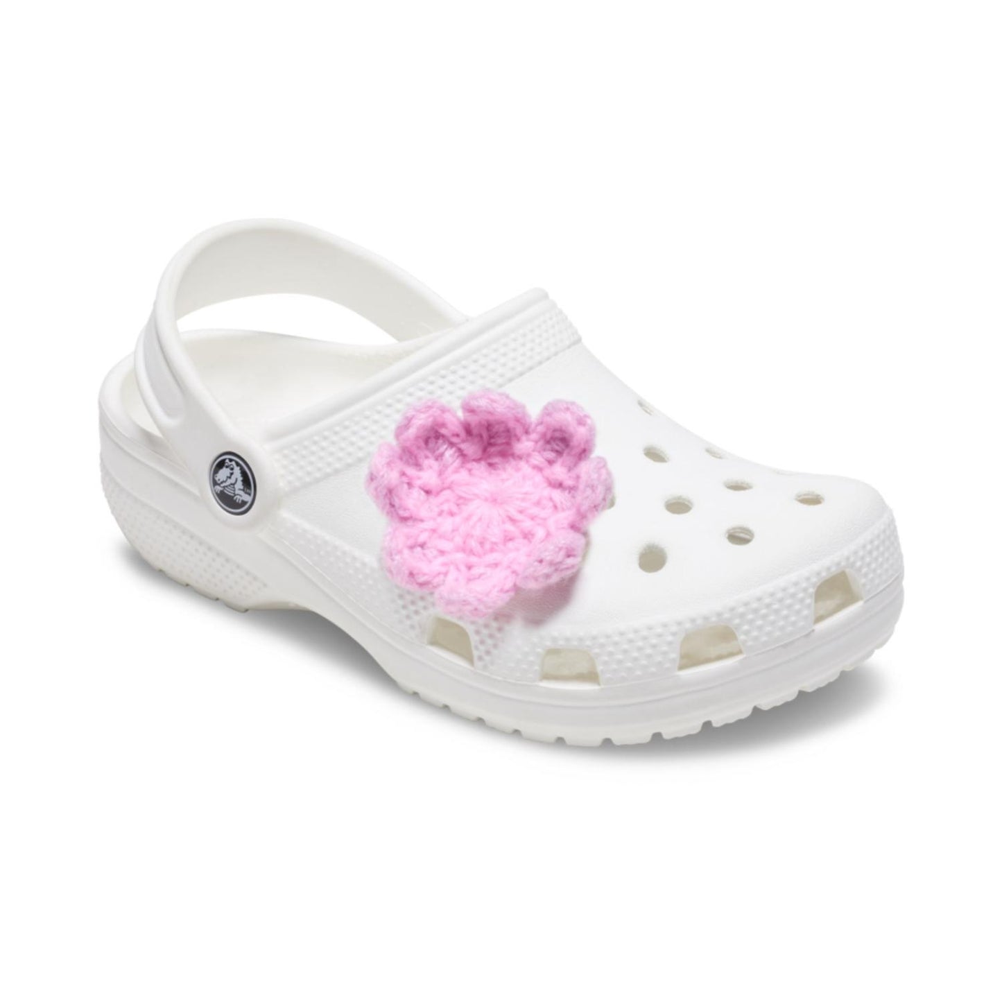 Crochet Light Pink Flower Jibbitz
