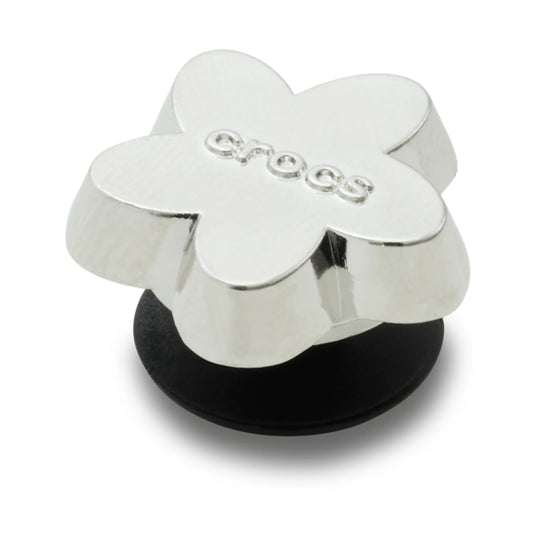 Silver Crocs Flower Jibbitz