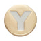 Jibbitz Gold Letter Y Unisex