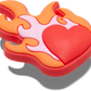 Jibbitz Unisex Heart On Fire Símbolos