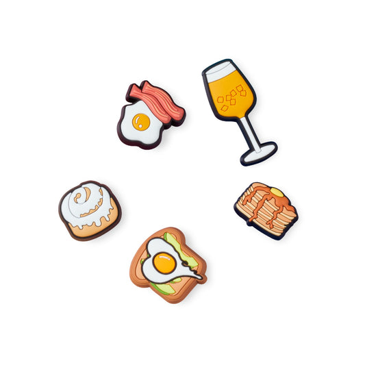 Jibbitz-10011192 Lets Go Brunch 5 Pack Unisex Adult