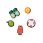 Jibbitz-10011193 Happy Summer 5 Pack Unisex Adult