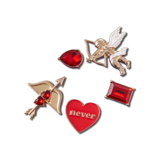 Jibbitz-10011258 Elevated Valentines 5 Pack Unisex Adult