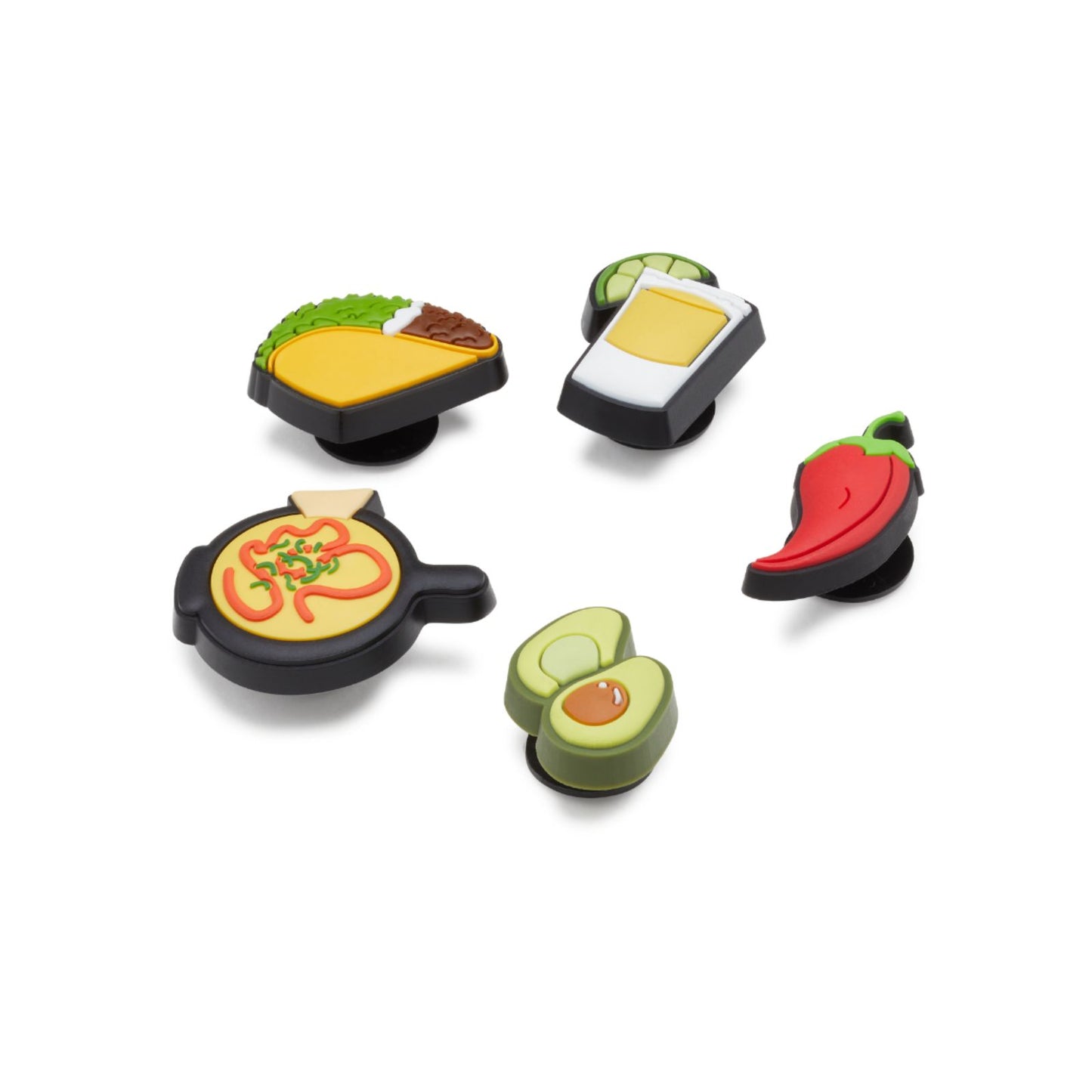 Jibbitz-10011404 Mexican Food 5 Pack Unisex Adult