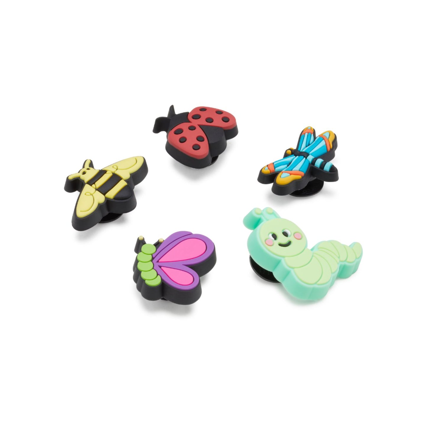 Jibbitz-10011407 Cutesy Bug 5 Pack Unisex Adult