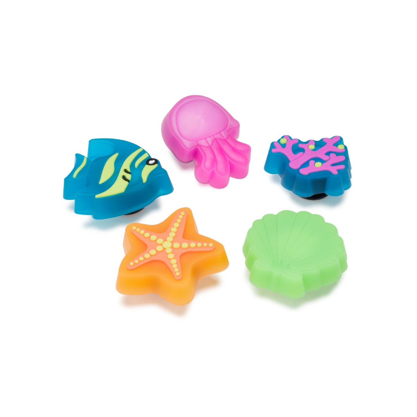 Jibbitz-10011453 Lights Up Under The Sea 5 Pack Unisex Adult