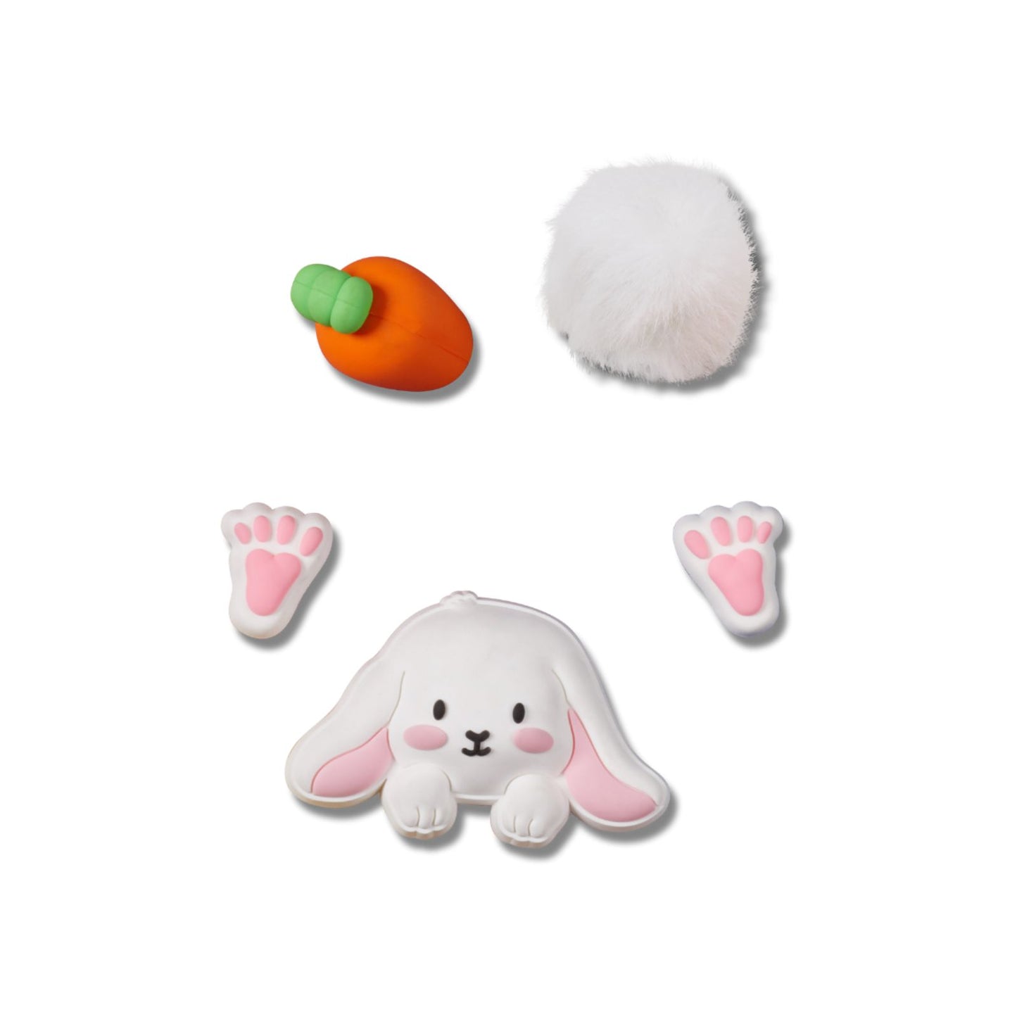 Jibbitz-10011486 Make Your Own Bunny 5 Pack Unisex Adult