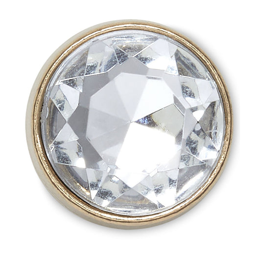 Jibbitz Gold Clear Gem