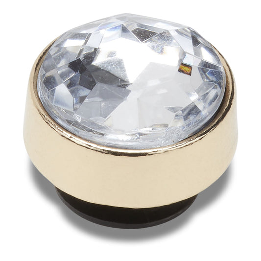 Jibbitz Gold Clear Gem