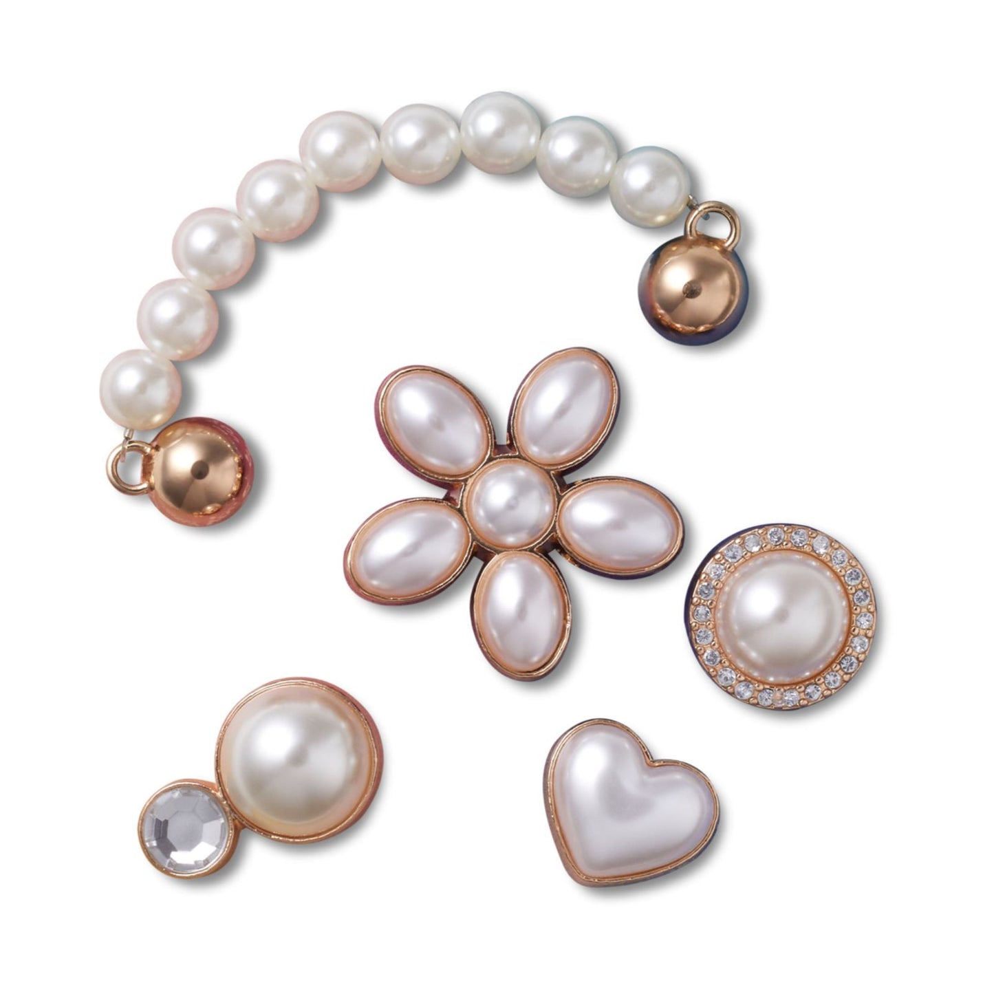 Jibbitz Dainty Pearl Jewelry 5 Pack Unisex