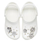 Jibbitz Monochrome Silver Flowers 5 Pack