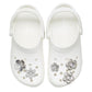 Jibbitz Monochrome Silver Flowers 5 Pack