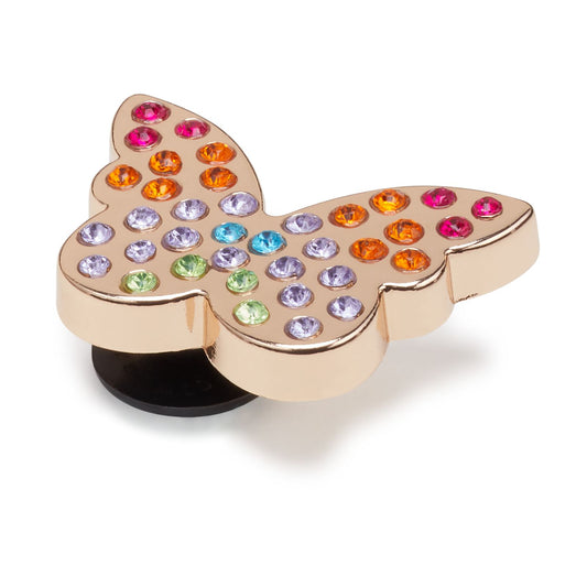 Jibbitz Gold Rainbow Encrstd Butterfly