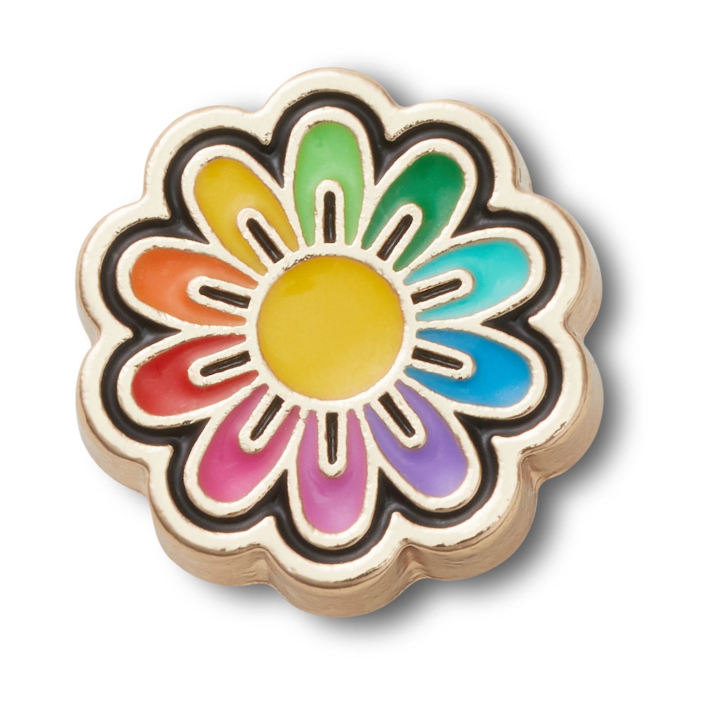 Jibbitz Festival Gold Rainbow Daisy