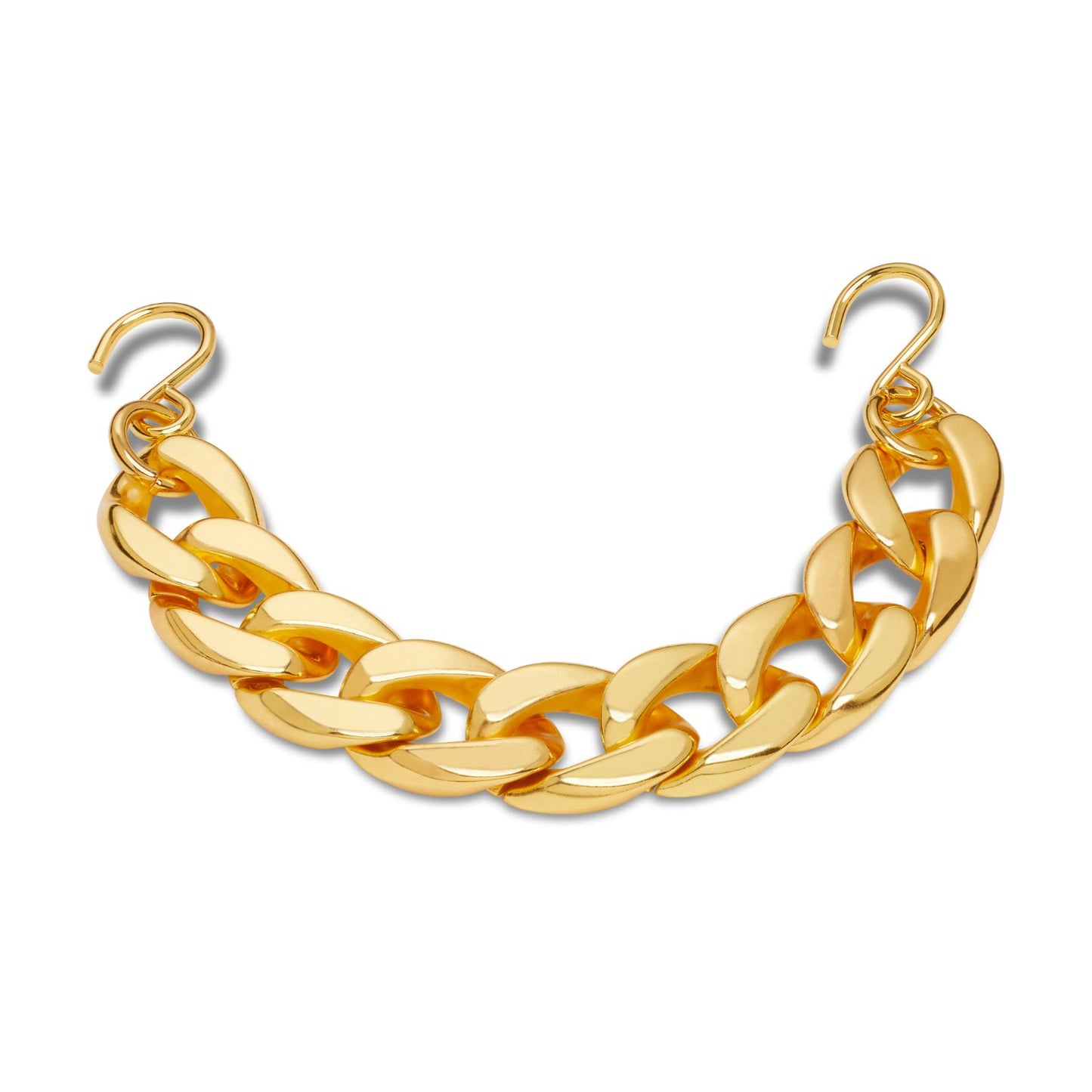 Gold Cuban Strap Chain No Aplica Jibbitz