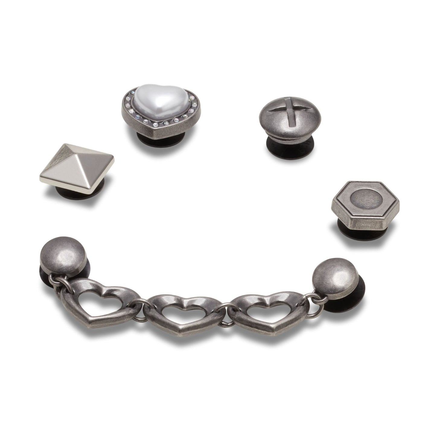 Jibbitz Silver Romantic 5 Pack