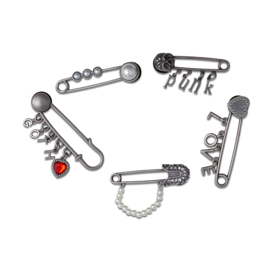 Jibbitz Love Punk Goth Pin 5 Pack