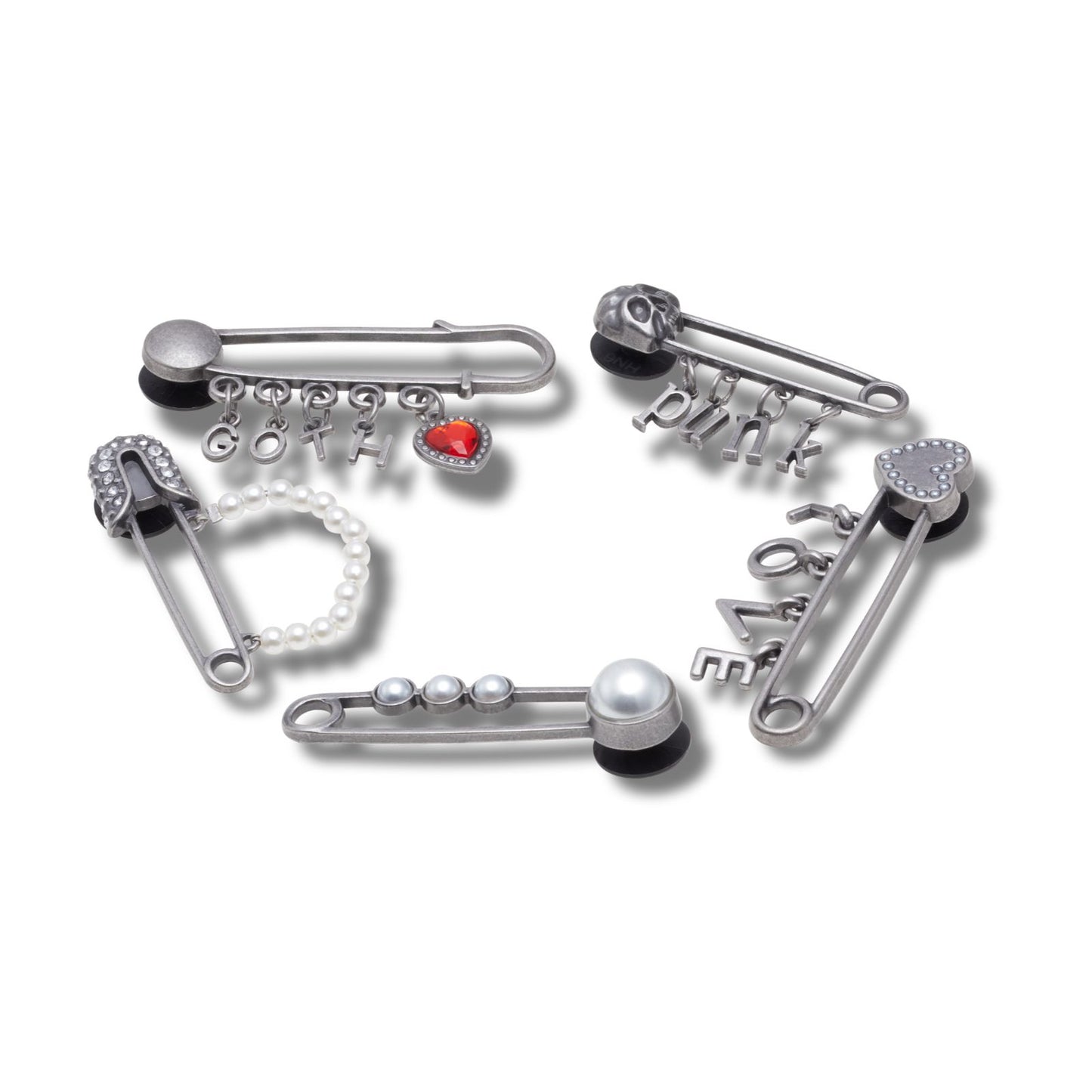 Jibbitz Love Punk Goth Pin 5 Pack
