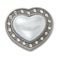 Jibbitz Silver Pearl And Heart Gem