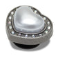 Jibbitz Silver Pearl And Heart Gem