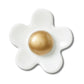 Jibbitz White Daisy With Gold Center