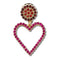 Jibbitz Pink Beaded Heart Unisex Multi