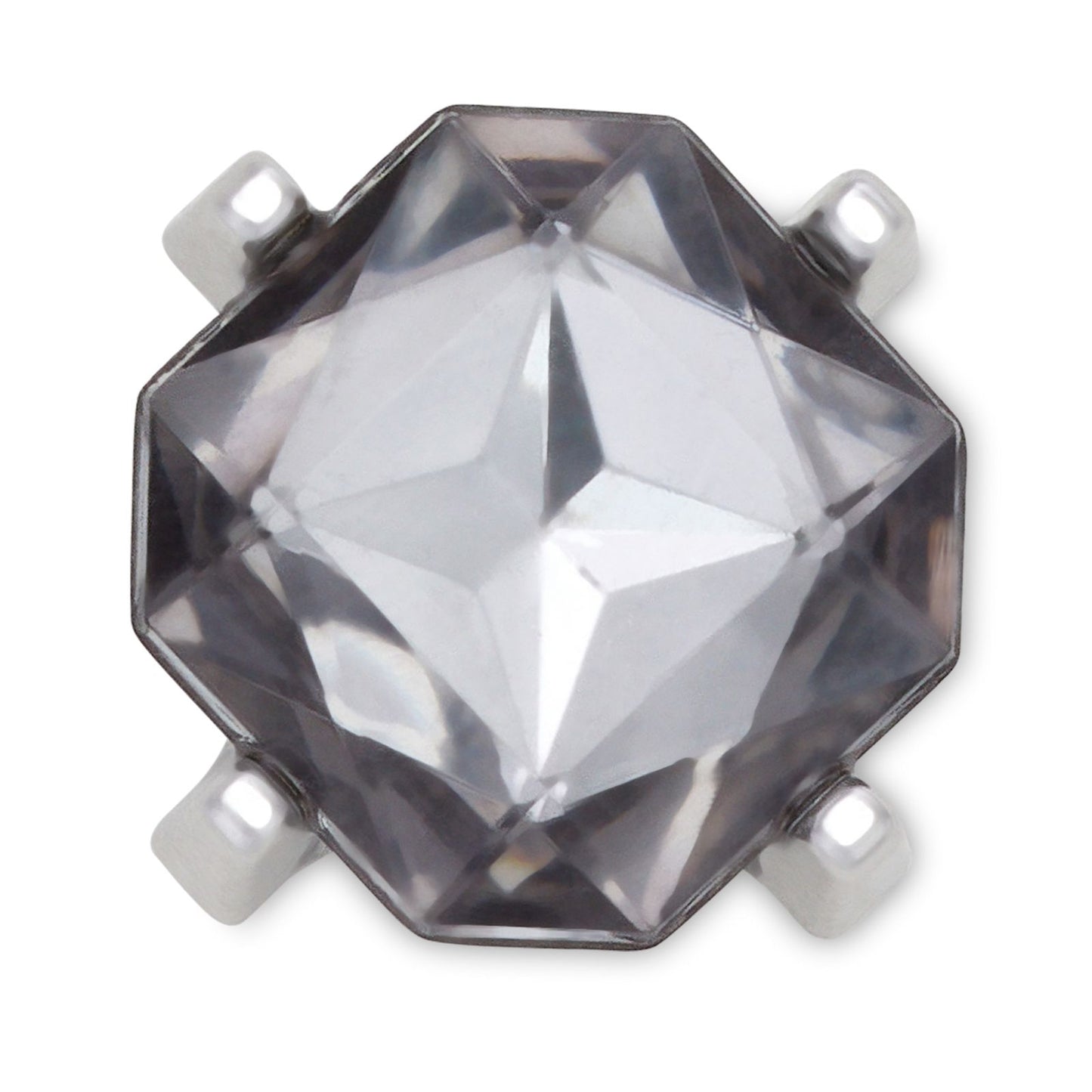 Charcoal Square Gem Unisex Multi Jibbitz