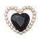 Jibbitz Black Gem Pearl Heart Unisex Multi
