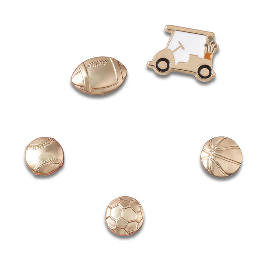 Jibbitz All Gold Sports 5 Pack