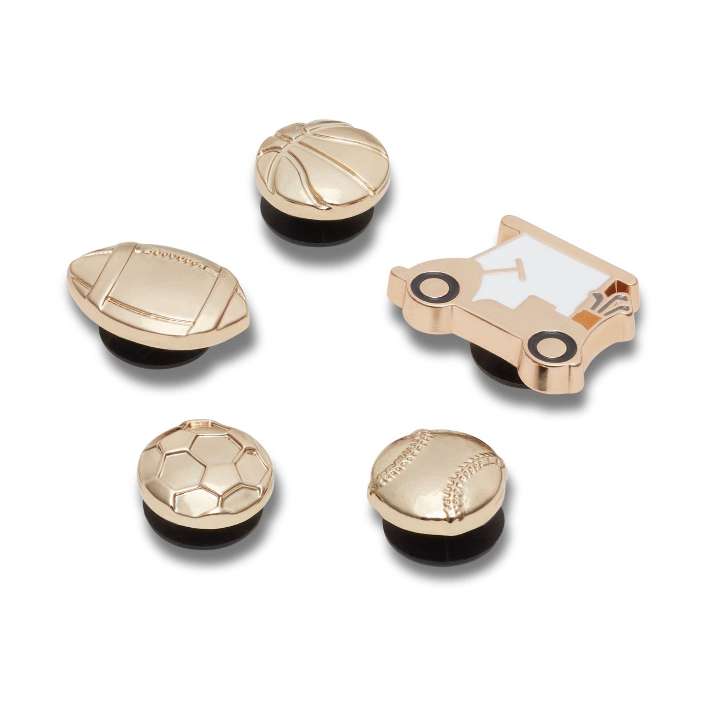 Jibbitz All Gold Sports 5 Pack