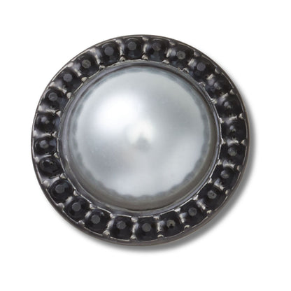 Jibbitz Pearl With Black Gem Base Unisex Multi