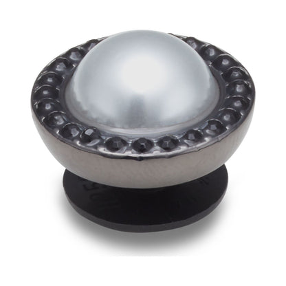 Jibbitz Pearl With Black Gem Base Unisex Multi