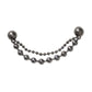 Jibbitz Double Black Gem Chain Unisex Multi