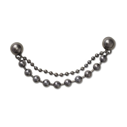 Jibbitz Double Black Gem Chain Unisex Multi
