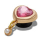 Jibbitz Gold Heart Gem With Pearl Unisex Multi