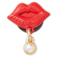 Lips With Drop Pearl Unisex Multi Jibbitz