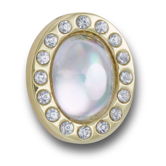Jibbitz Tiny White Circle Gem Unisex Multi
