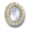 Jibbitz Tiny White Circle Gem Unisex Multi