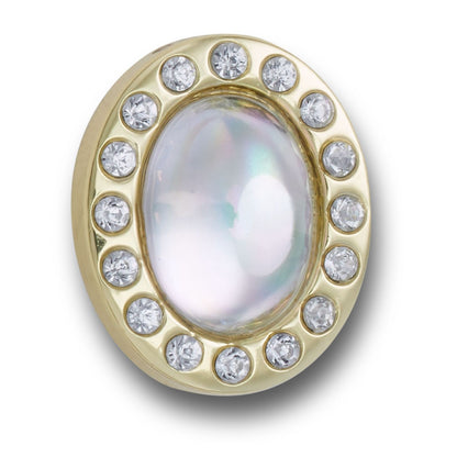 Jibbitz Tiny White Circle Gem Unisex Multi