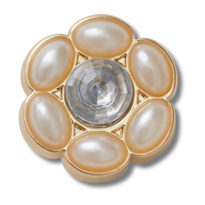 Jibbitz Tiny Silver And Pearl Flower Unisex Multi