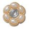Jibbitz Tiny Silver And Pearl Flower Unisex Multi