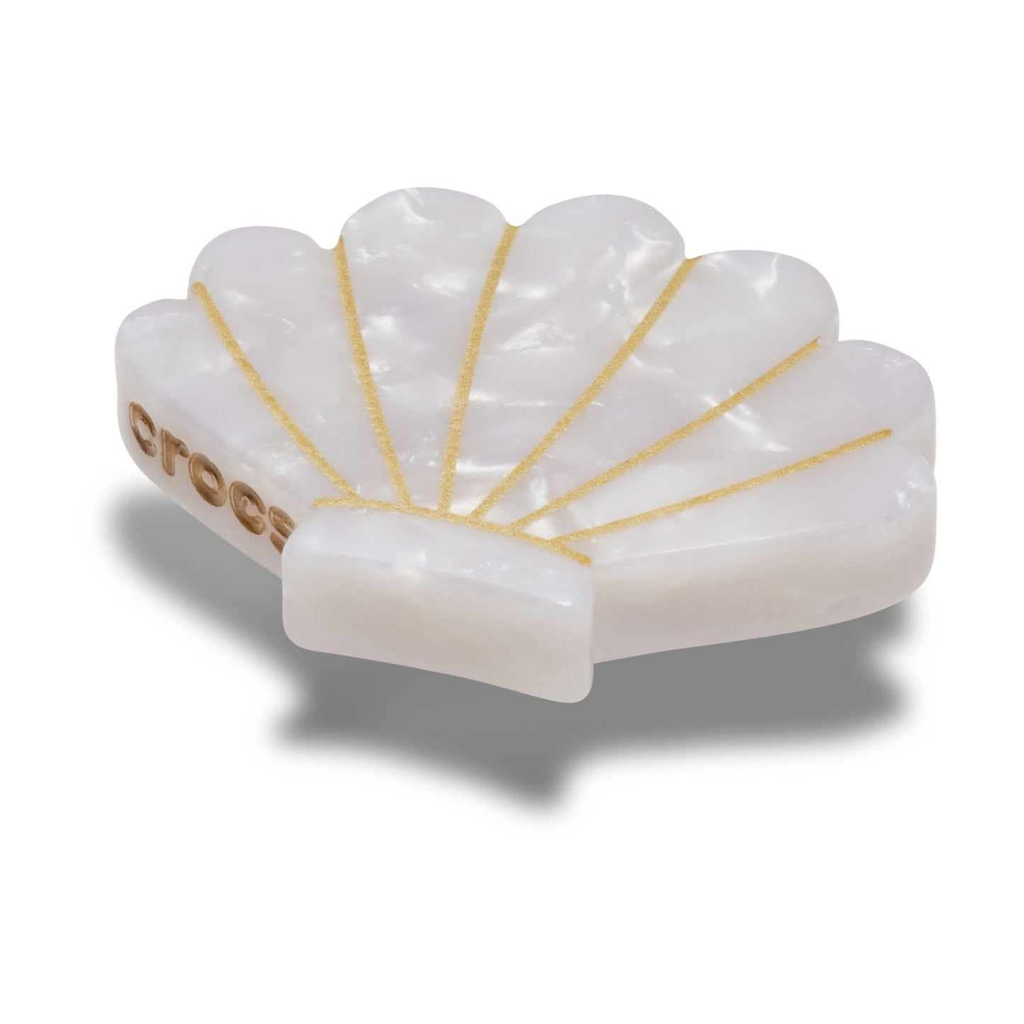 White And Gold Seashell Unisex Multi Jibbitz