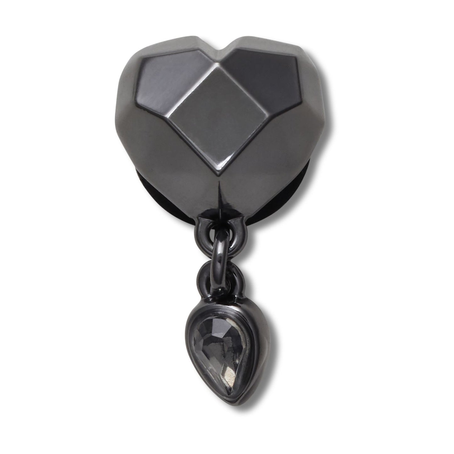 Punk Gunmetal Heart Unisex Multi Jibbitz