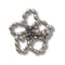 Black Pearl Beaded Floral Unisex Multi Jibbitz
