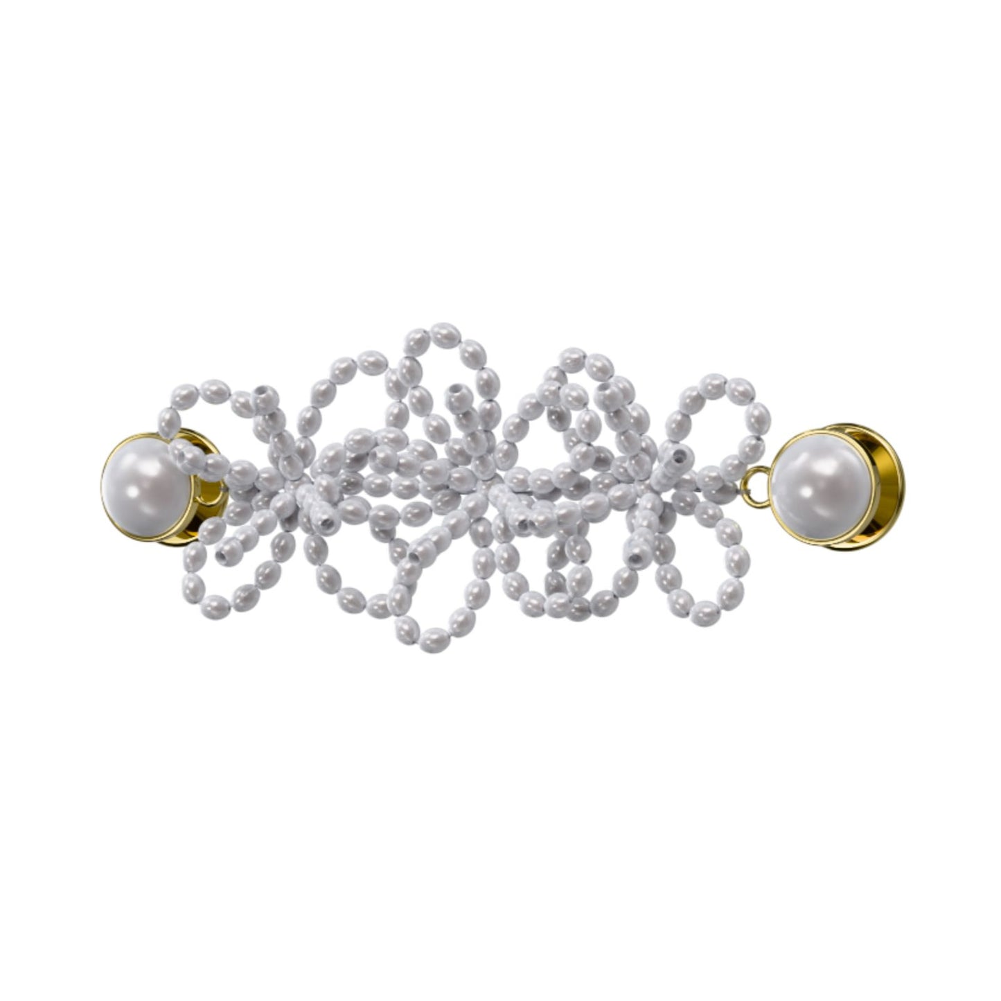White Pearl Beaded 5 Pack Unisex Multi Jibbitz