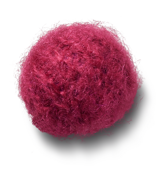 Magenta Faux Mohair Puff Unisex Multi Jibbitz
