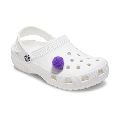 Purple Faux Mohair Puff Unisex Multi Jibbitz